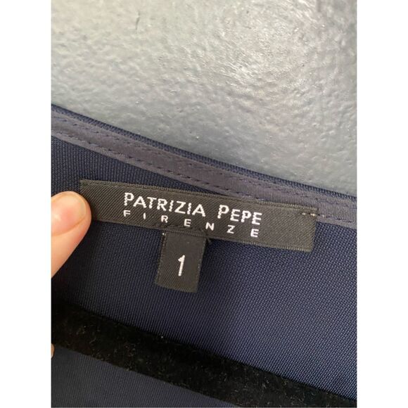 Patrizia Pepe *NAVY Wrap Asymmetrical Vintage Mini Dress, Size 1 / Small - Picture 3 of 9